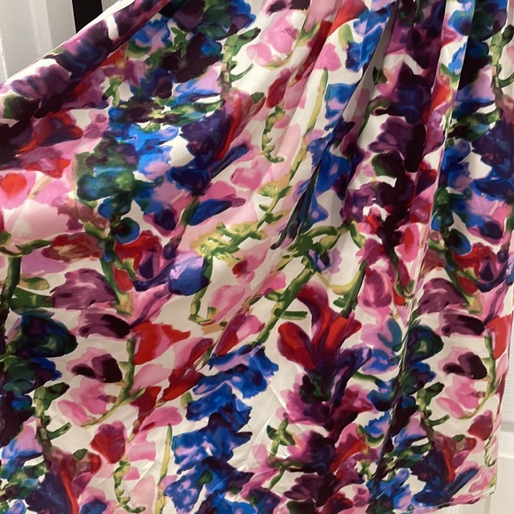 Vibrant Ruby Rox garden flower impressionist dress size 3 Juniors - Picture 5 of 9